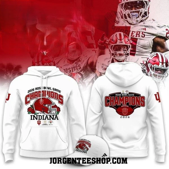 Discover Hoosiers 2026 Rose Game Champs Go Big Red Hoodie 3D