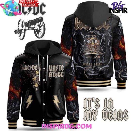 Discover Hells Bells Hooded Varsity Jacket