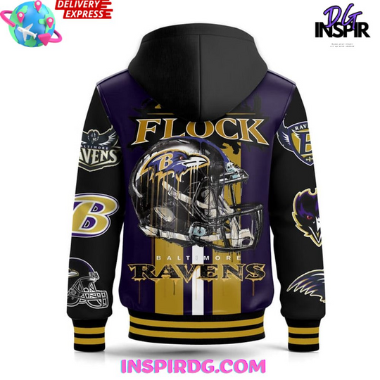 Baltimore Ravens Flock Pride Hooded Varsity Jacket