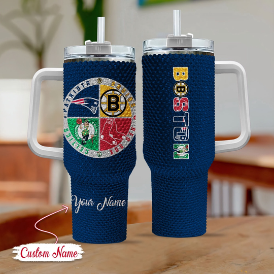 Discover Boston Sport Logo Team Custom Tumber 40 Oz