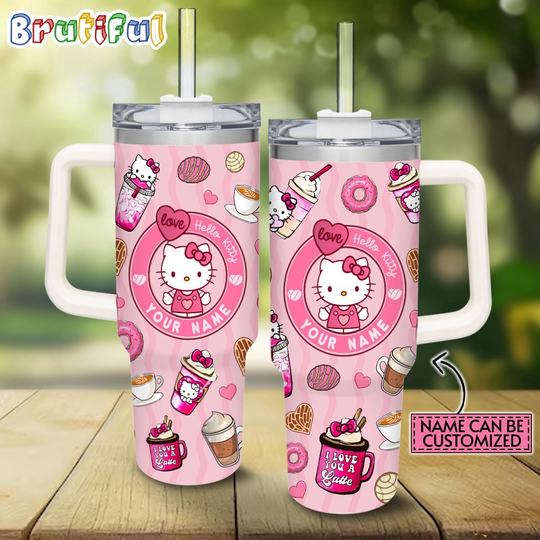 Personalized Hello Kitty Tumbler, Hello Kitty Tumbler 40oz