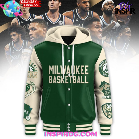 Milwaukee Bucks Fear The Deer Hooded Varsity Jacket