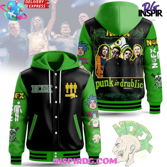 Discover NOFX Punk In Drublic Hooded Varsity Jacket