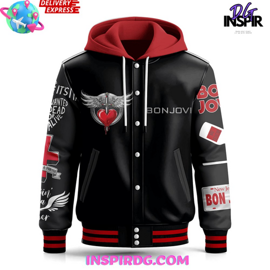 Bon Jovi Forever Special Hooded Varsity Jacket