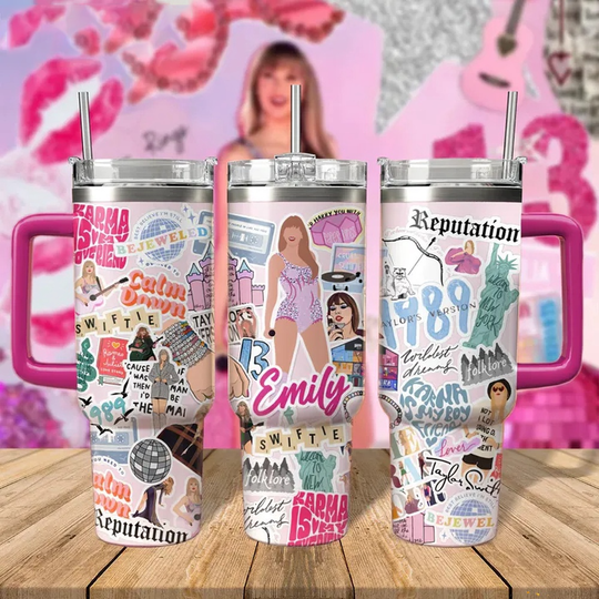 Swift Fan Lovers Custom Name Tumbler 40oz