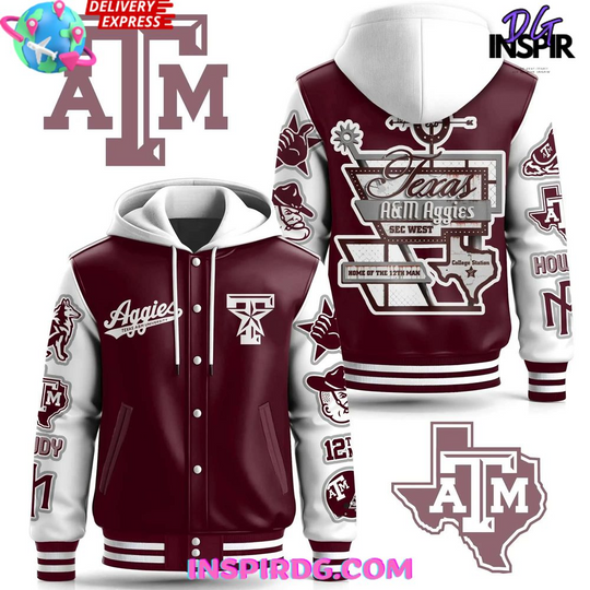 Discover Texas A&M Aggies Limited Edition Hooded Varsity Jacket