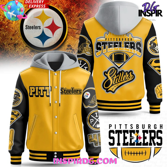 Discover Pittsburgh Steeler Football Limited Hooded Varsity Jacket