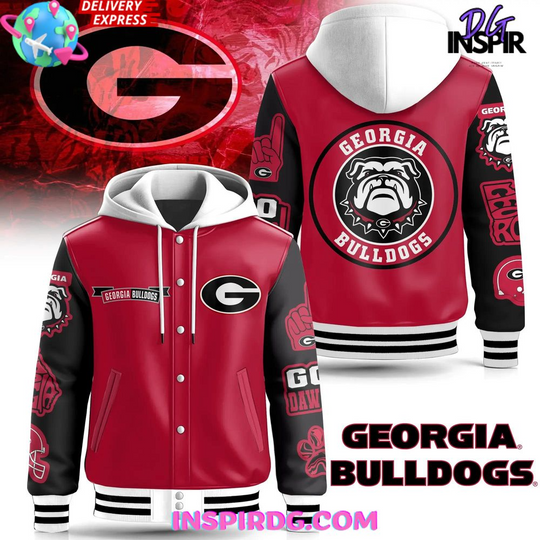 Discover GA bulldogs Limited Hooded Varsity Jacket