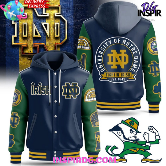Discover ND Fighting Irish Limited Hooded Varsity Jacket