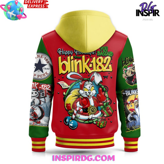 B182 Christmas Holiday Special Hooded Varsity Jacket