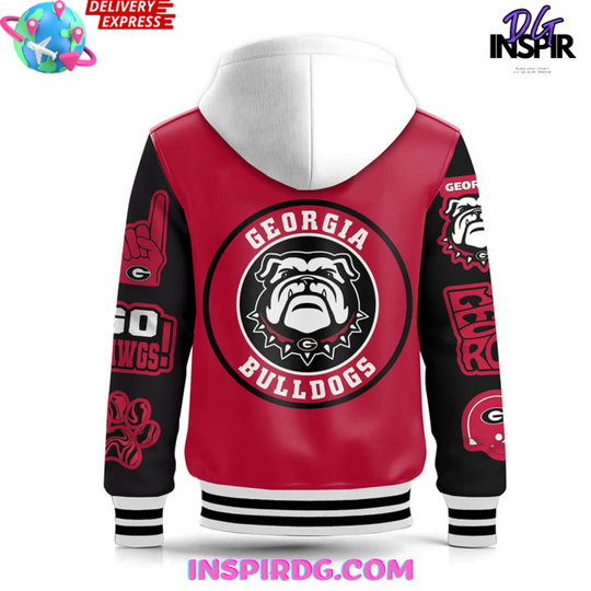 GA bulldogs Limited Hooded Varsity Jacket