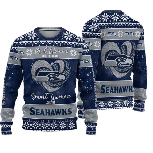 2025 Christmas Seattle Seahawks Women’s Football Ugly Sweater