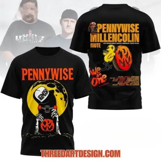Pennywise South Tour 2026 T-Shirt 3D