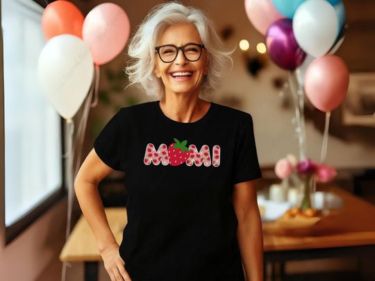 Discover Mimi Nana Grandma Strawberry T-shirt, Gift for Grandmothers, Mother's Day Shirt, Family Reunion, Berry First Birthday Matching Family Shirts