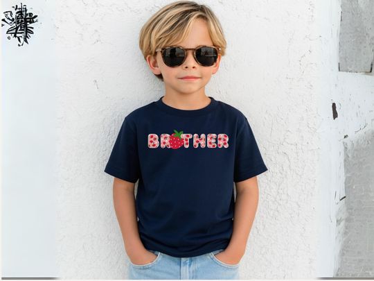 Discover Strawberry brother T-Shirt, Brother Strawberry First Birthday, Berry First Birthday Matching Family Shirts, Strawberry Big Bruh