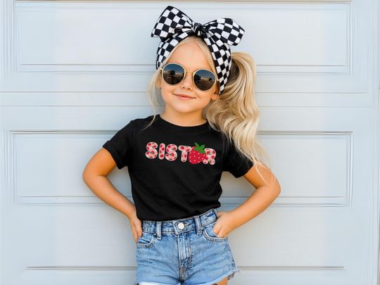 Discover Strawberry Sister T-Shirt, Big Sis Strawberry First Birthday, Berry First Birthday Matching Family Shirts, Sister Strawberry
