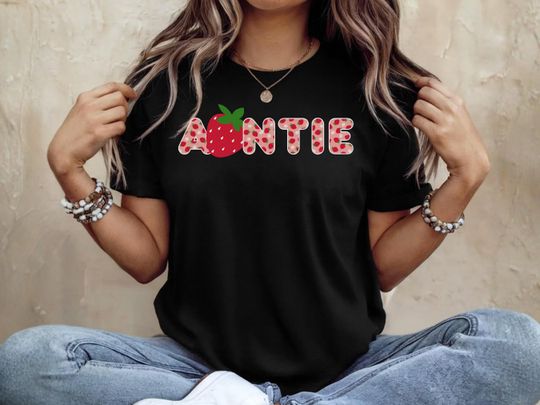 Discover Strawberry Aunt T-Shirt: Fun Auntie Gift, Aunt Strawberry First Birthday , Berry First Birthday Matching Family Shirts, birthday strawberry