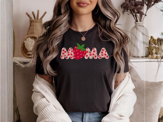 Discover Strawberry Mama T-Shirt: Fun Mother's Day Gift, Mama Strawberry First Birthday , Berry First Birthday Matching Family Shirts