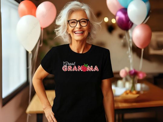 Discover Great Grandma Strawberry Tee, Gift for Grandmothers, Mother's Day Shirt, Family Reunion Top, Berry First Birthday Matching Family Shirts
