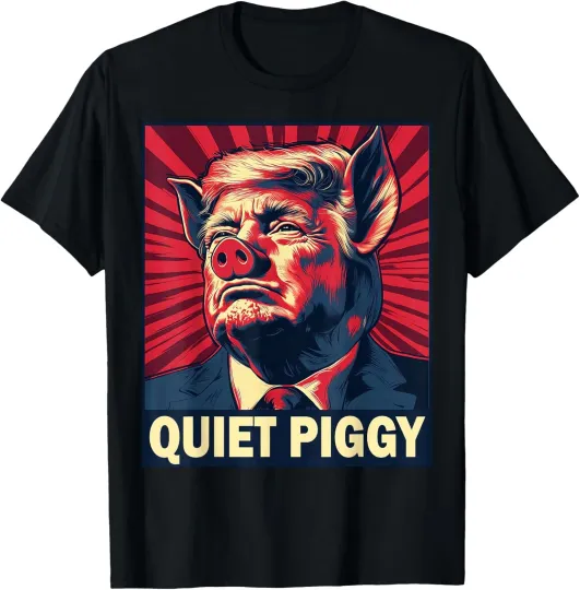 Discover Quiet Piggy Retro Vintage Unisex T-Shirt