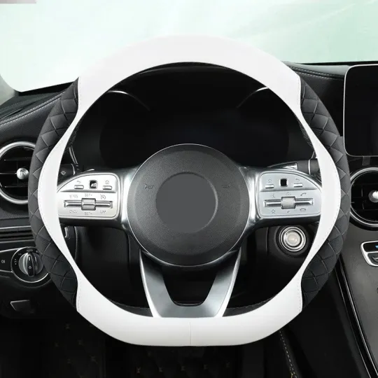 Discover Breathable Perforated PU Leather Steering Wheel Cover