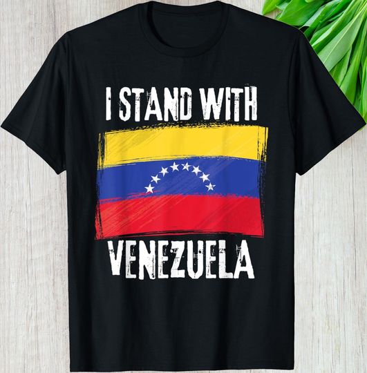 Discover I Stand With Venezuela Shirt, Venezuelan Flag Custrom Gift Freedom Graphic Tee, Personalized Venezuela Vintage Support Unisex T-Shirt