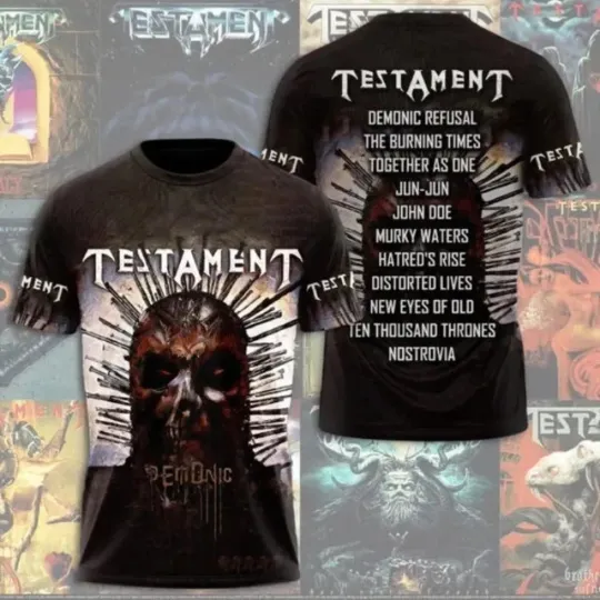 Discover TESTAMENT BAND 3D T-Shirt Full size S-5XL Gift For Fans BS788