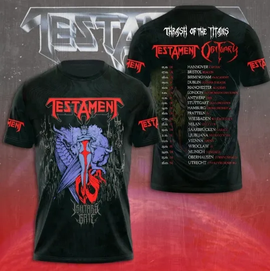 Discover Testament Thrash Of The Titans AOP 3D T-Shirt Full size S-5XL BS785
