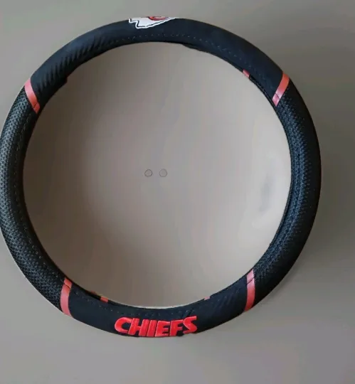 Discover KC Chiefs Steering Wheel Cover Football Mesh