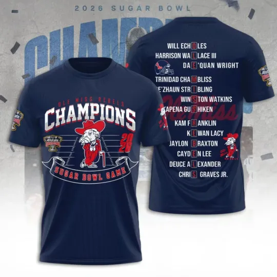 Discover 2026 Ole Miss Rebel Football 3D Shirt