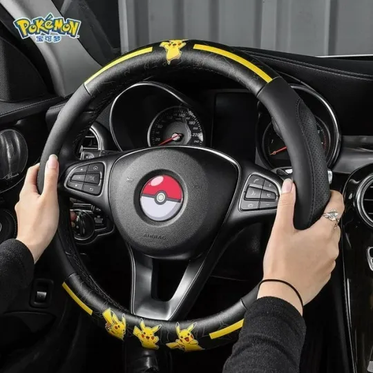 Discover PKM Pika Automobile Steering Wheel Cover Suitable for Round D-Shaped Cart