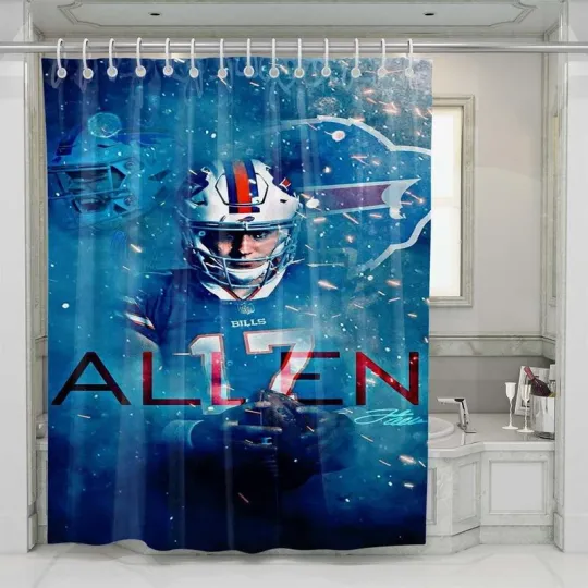 Discover Josh Allen Shower Curtain Set Bathroom Set For Bathroom Decor Best Gift For