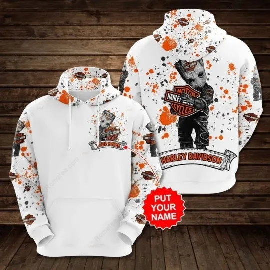 Discover Personalized Harley Motor Racing Davidsonn Lightweight Hoodie Unisex Adult S-5XL