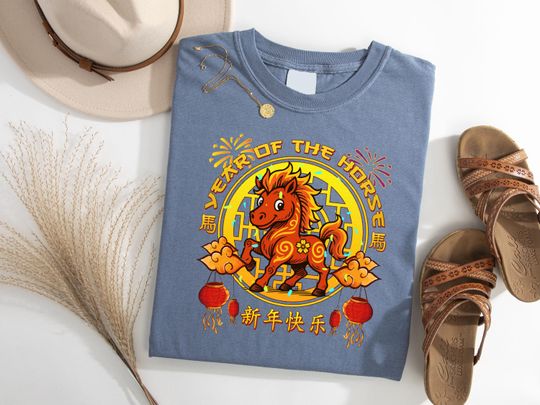 Discover Comfort Colors Year of the Horse 2026 T-Shirt: Lunar New Year Comfort Colors Tee