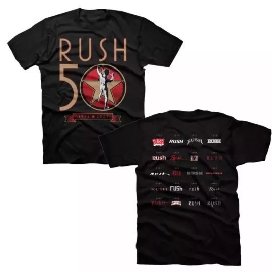 Discover Rush R50 Tour 2026 T-Shirt Unisex Rock Band Concert Tee