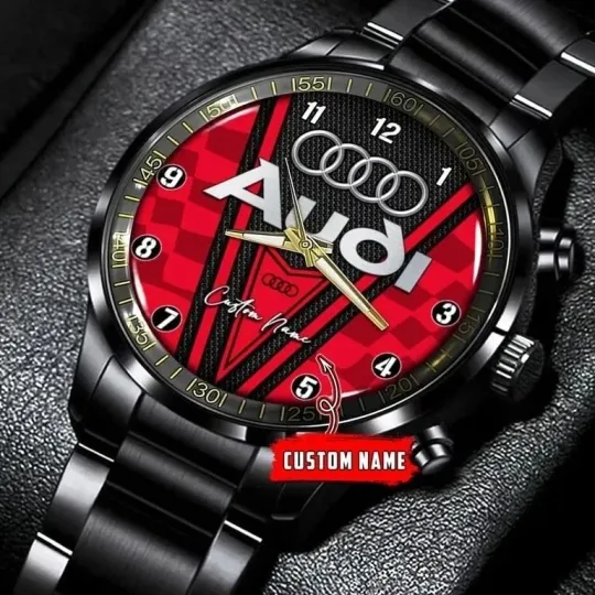 Discover Car Personalized Black Stainless Steel Watch Gift For Fans
