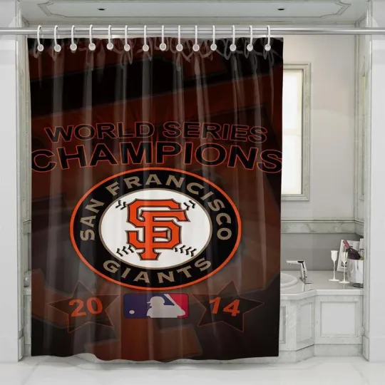 Discover Sf Giants Champions Shower Curtain Set For Bathroom Decor Gift For Friends