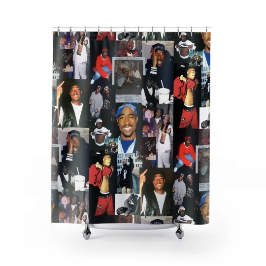 Discover Tupac Shakur Photo Shower Curtain Set Bathroom Set For Bathroom Decor Best Gift