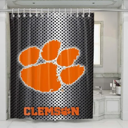 Discover Clem son Tigers Metal Shower Curtain Set Bathroom Set For Bathroom Decor Best