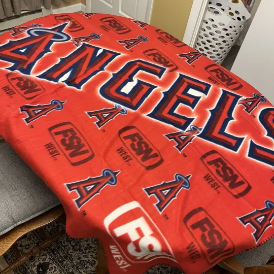 Discover LOS ANGELES ANGELS FSN WEST FLEECE BLANKET ANTI-PILL BASEBALL RED 65x48