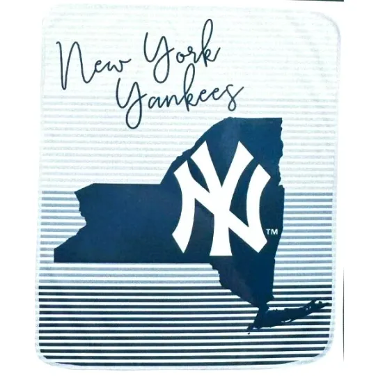 Discover New York Yankees State Stripe Silk Touch Ultra Fleece Blanket 60"x70" Throw New