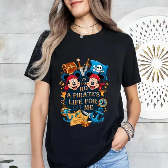 Discover Disney A Pirates Life For Me Mouse T-Shirt for Men, Women, Gift for Friends