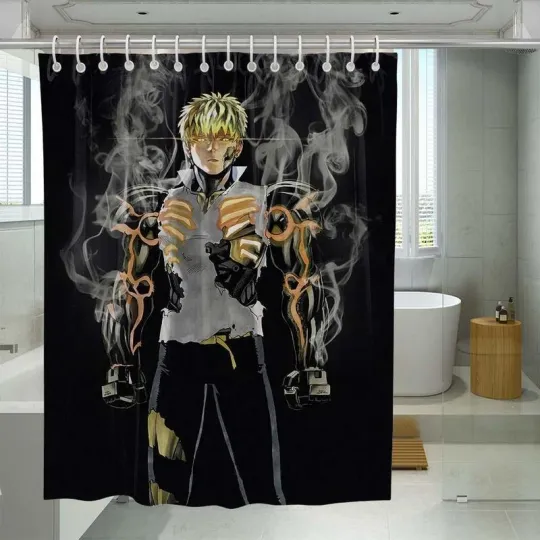 Discover Fog Genos Get Mad One Punch ManAnimeShower Curtain Set For Bathroom Decor Gift