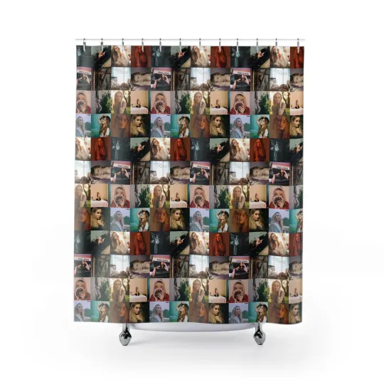 Discover Sabrina Carpenter Album Cover Collage Shower Curtain Toilet Seat Rug