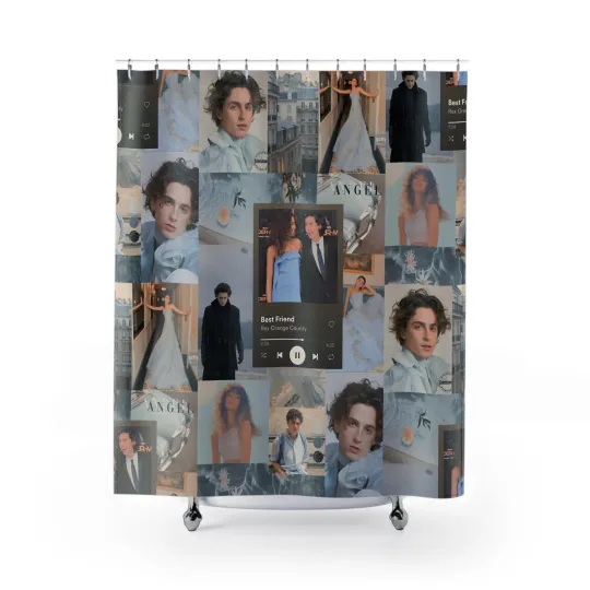 Discover Timothee Chalamet And Zendaya Best Friend Collage Shower Curtain