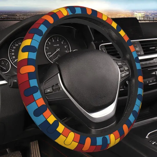 Discover Autism Awareness Puzzle Universal Steering Wheel Covers, Anti Slip...