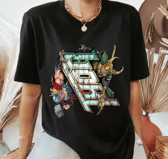 Discover Disney Thor Vs Loki Comic Book Thor T-Shirt Unisex 3