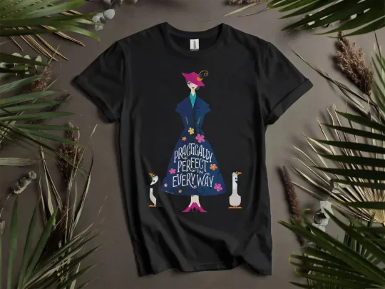 Discover Disney Disney Mary Poppins Practically T Shirt Men Women Unisex 2025