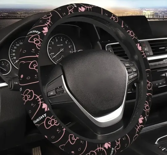 Hello Kitty Sanrio Fabric Steering Wheel Cover