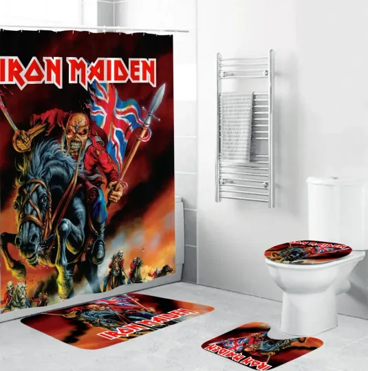 Discover Iron Maiden Senjuts Shower Curtain Set Bathroom Set For Bathroom Decor Best Gift